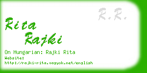 rita rajki business card